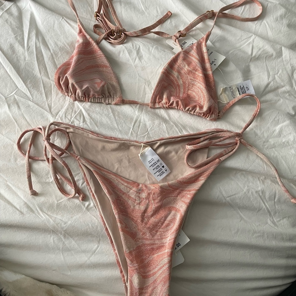 L*Space Blush Bikini with Tie Straps